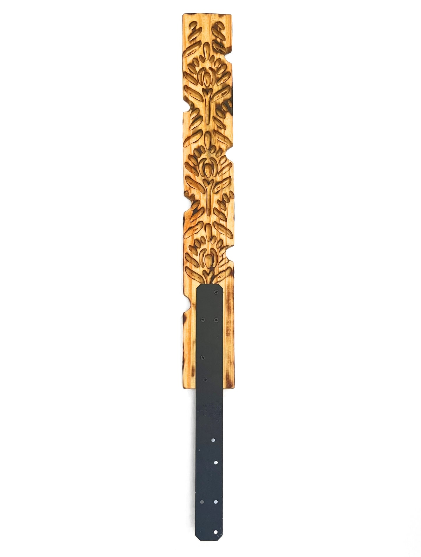 Decorative carved plant stake and support. Trellis. Plant pole.