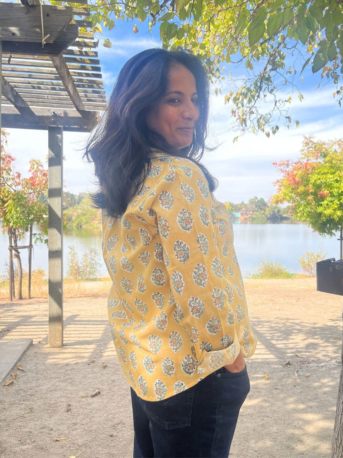 Mellow - Hand-Block Printed 100% Cotton Women's Shirt