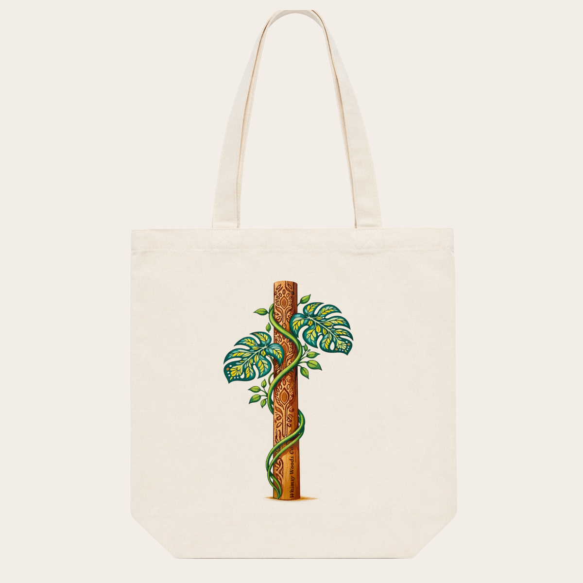Monstera Trellis Art Tote