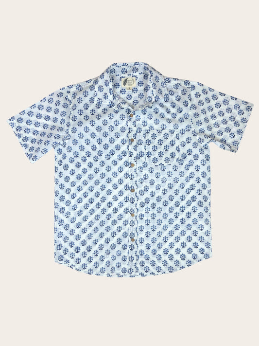 Aster - Hand-Block Printed 100% Cotton Men's Shirt