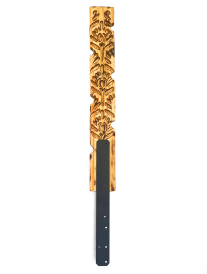 Decorative carved plant stake and support. Trellis. Plant pole. 