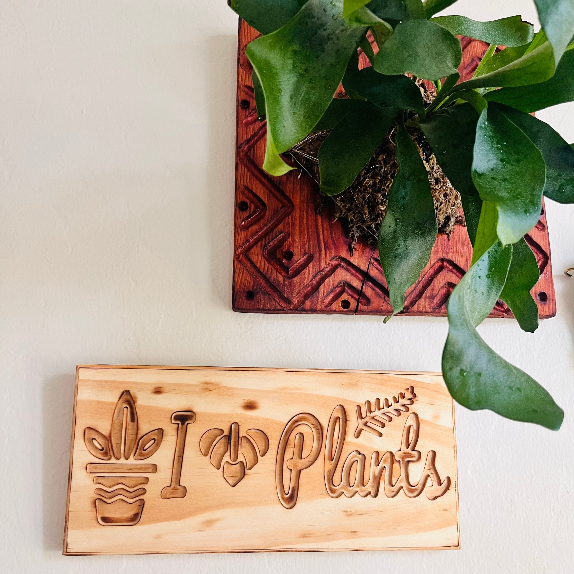 I love Plants  - wall decor | wall sign | plant decor | decor on the wall