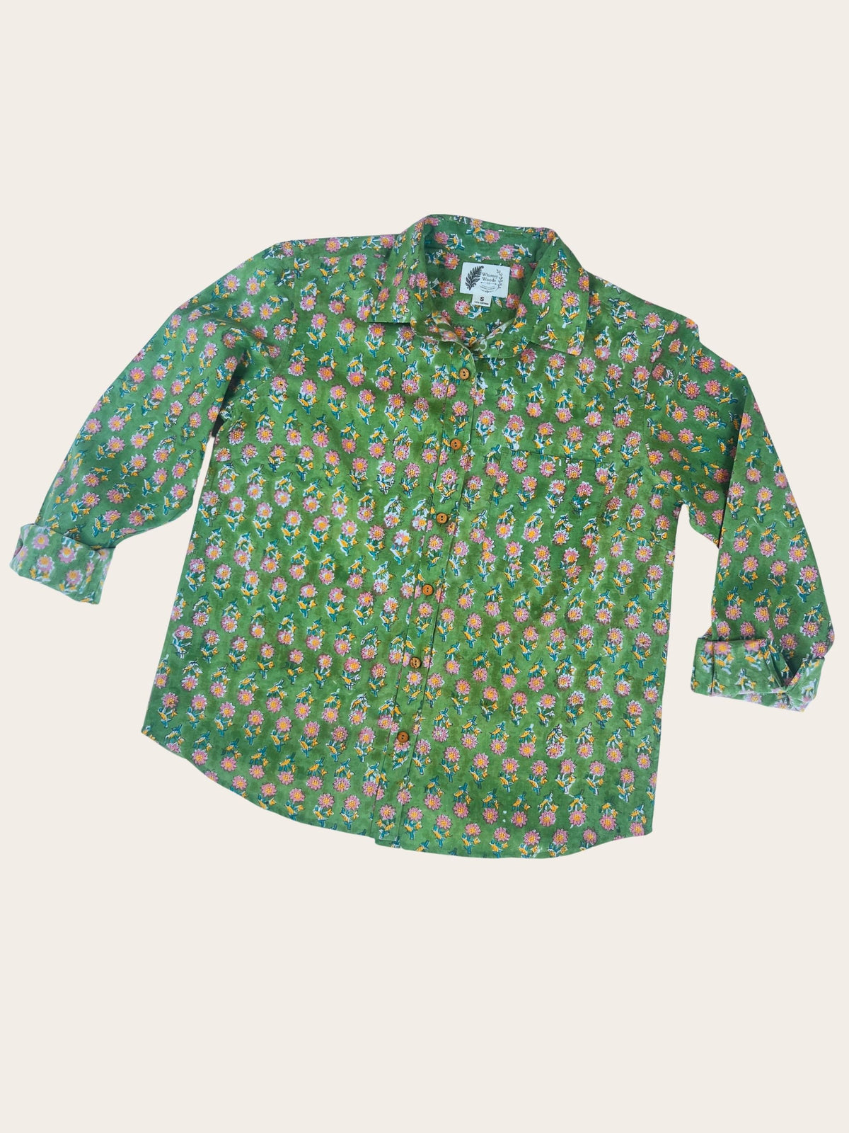 Meadow - Hand-Block Printed 100% Cotton Women's Shirt