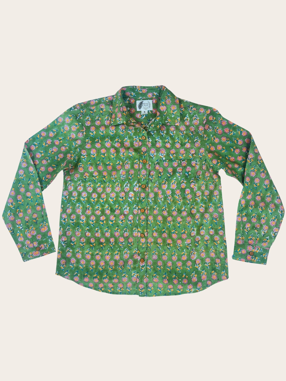 Meadow - Hand-Block Printed 100% Cotton Women's Shirt