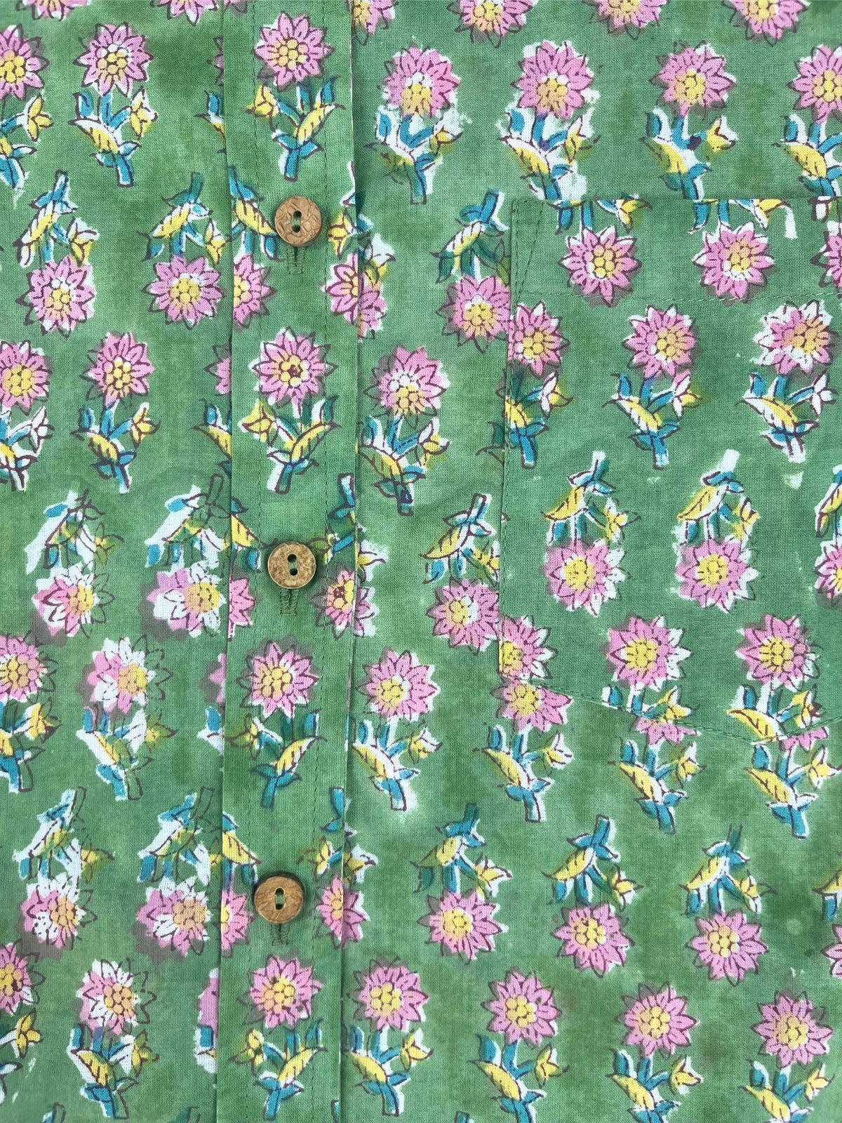 Meadow - Hand-Block Printed 100% Cotton Women's Shirt