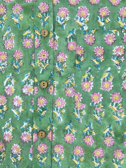 Meadow - Hand-Block Printed 100% Cotton Women's Shirt
