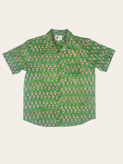 Meadow - Hand-Block Printed 100% Cotton Men's Shirt