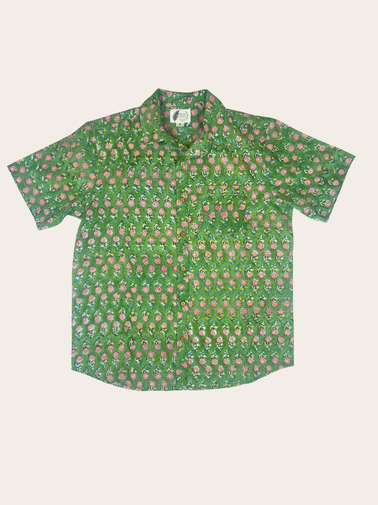 Meadow - Hand-Block Printed 100% Cotton Men's Shirt