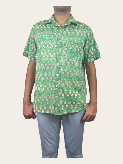 Meadow - Hand-Block Printed 100% Cotton Men's Shirt