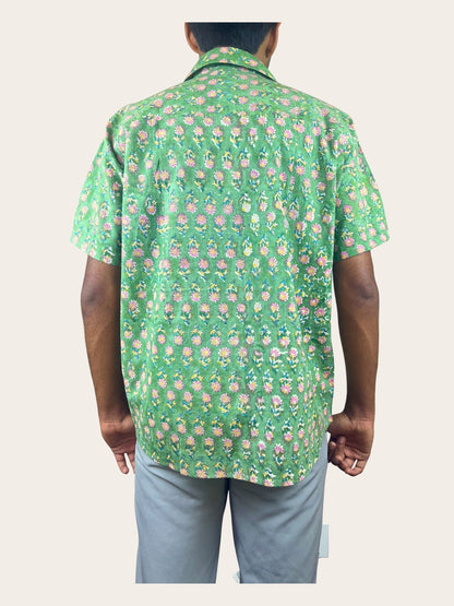 Meadow - Hand-Block Printed 100% Cotton Men's Shirt