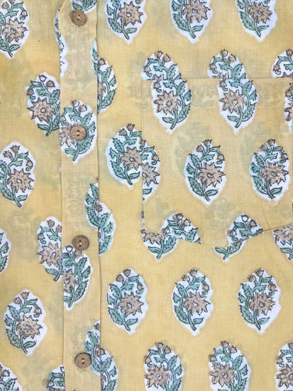 Mellow - Hand-Block Printed 100% Cotton Men's Shirt