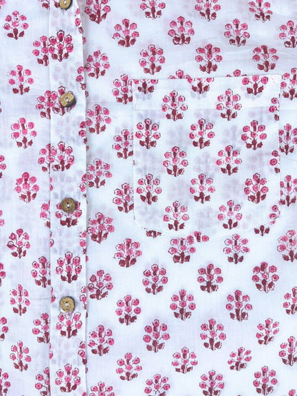 Rosella - Hand-Block Printed 100% Cotton Women's Shirt