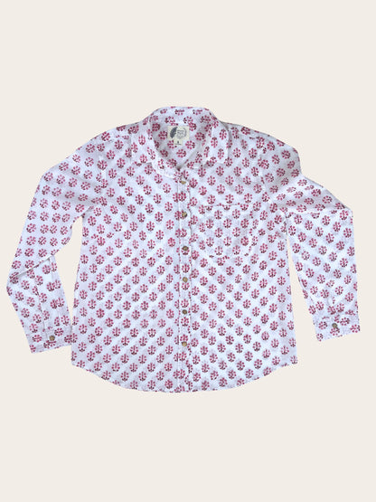 Rosella - Hand-Block Printed 100% Cotton Women's Shirt