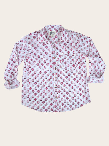 Rosella - Hand-Block Printed 100% Cotton Women's Shirt