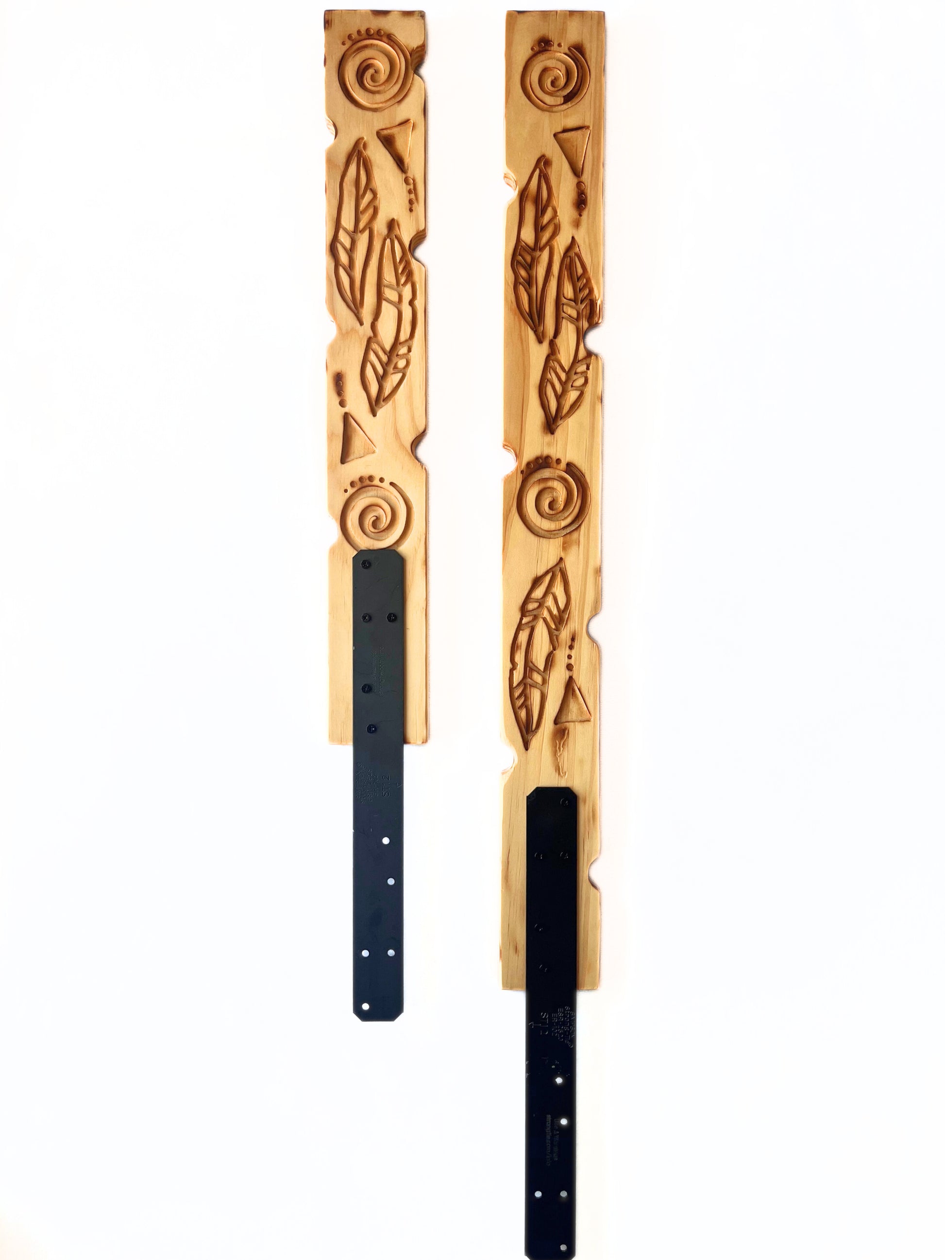 Spirit carved plant support |Plant stake| Plant Pole -Back without plant