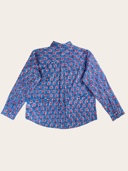 Thalia - Hand-Block Printed 100% Cotton Women's Shirt