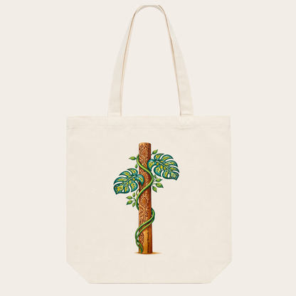 Monstera Trellis Art Tote
