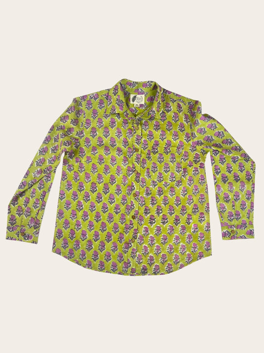 Viola - Hand-Block Printed 100% Cotton Women's Shirt