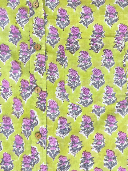 Viola - Hand-Block Printed 100% Cotton Women's Shirt