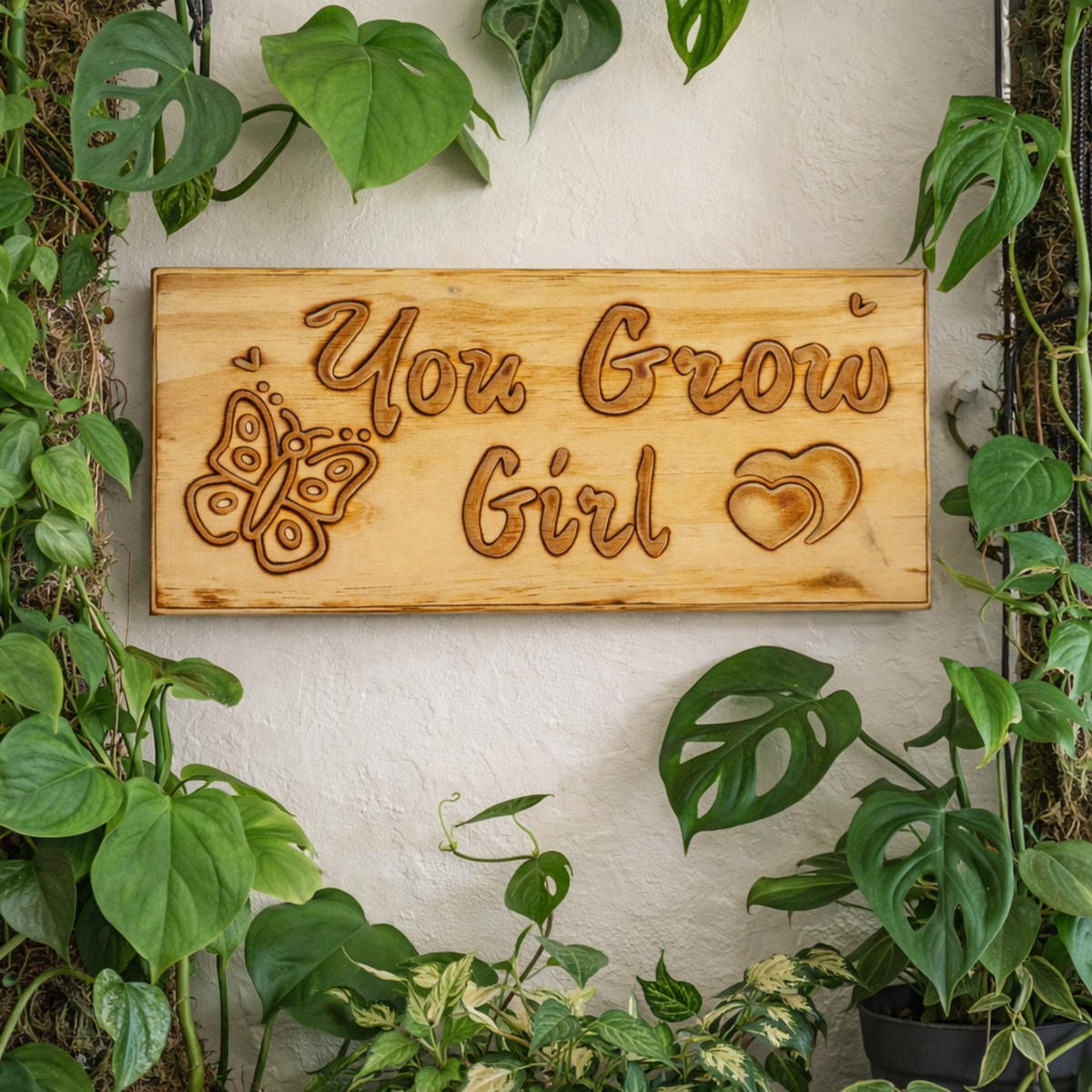 You Grow Girl - Handcrafted Wall Sign