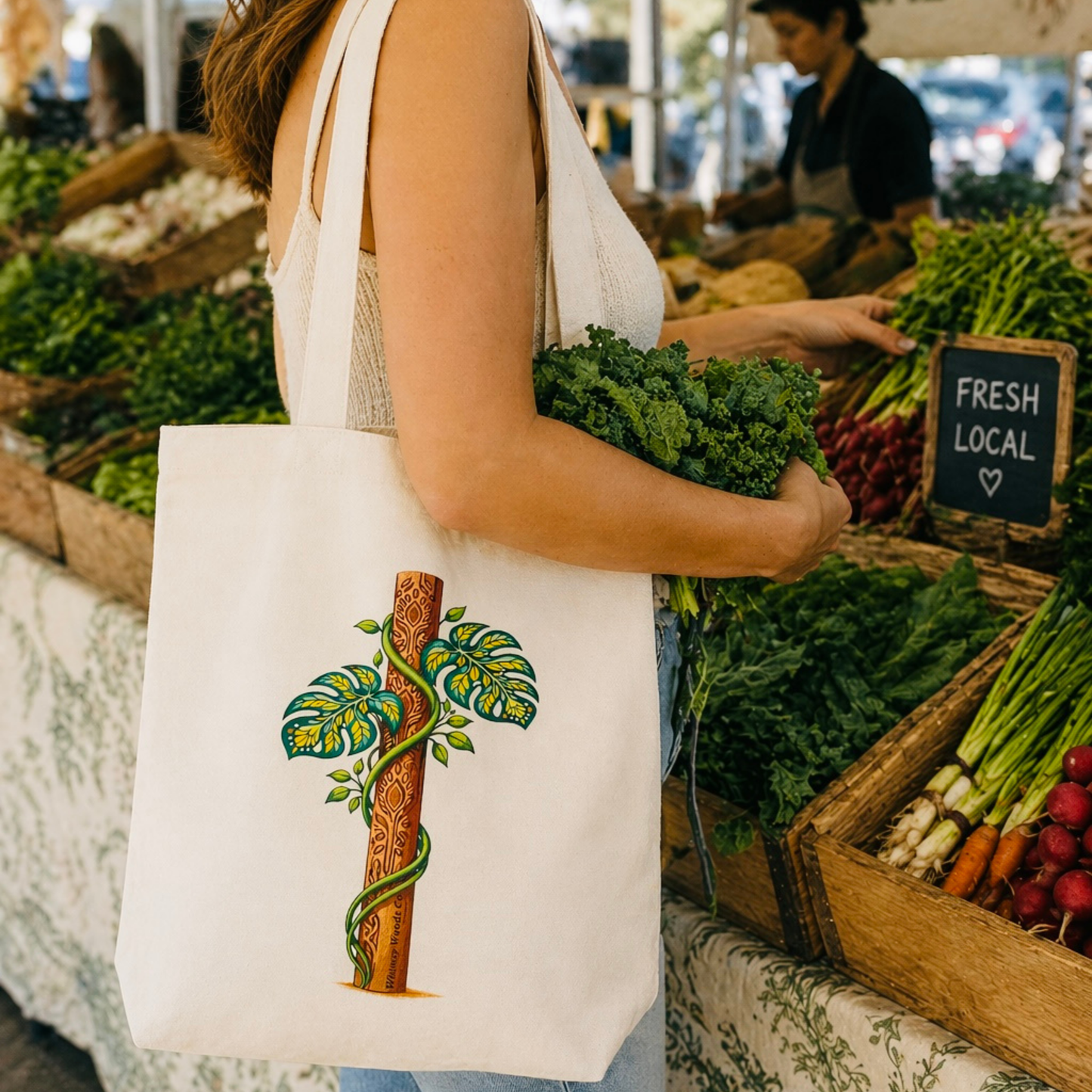 Monstera Trellis Art Tote Bag